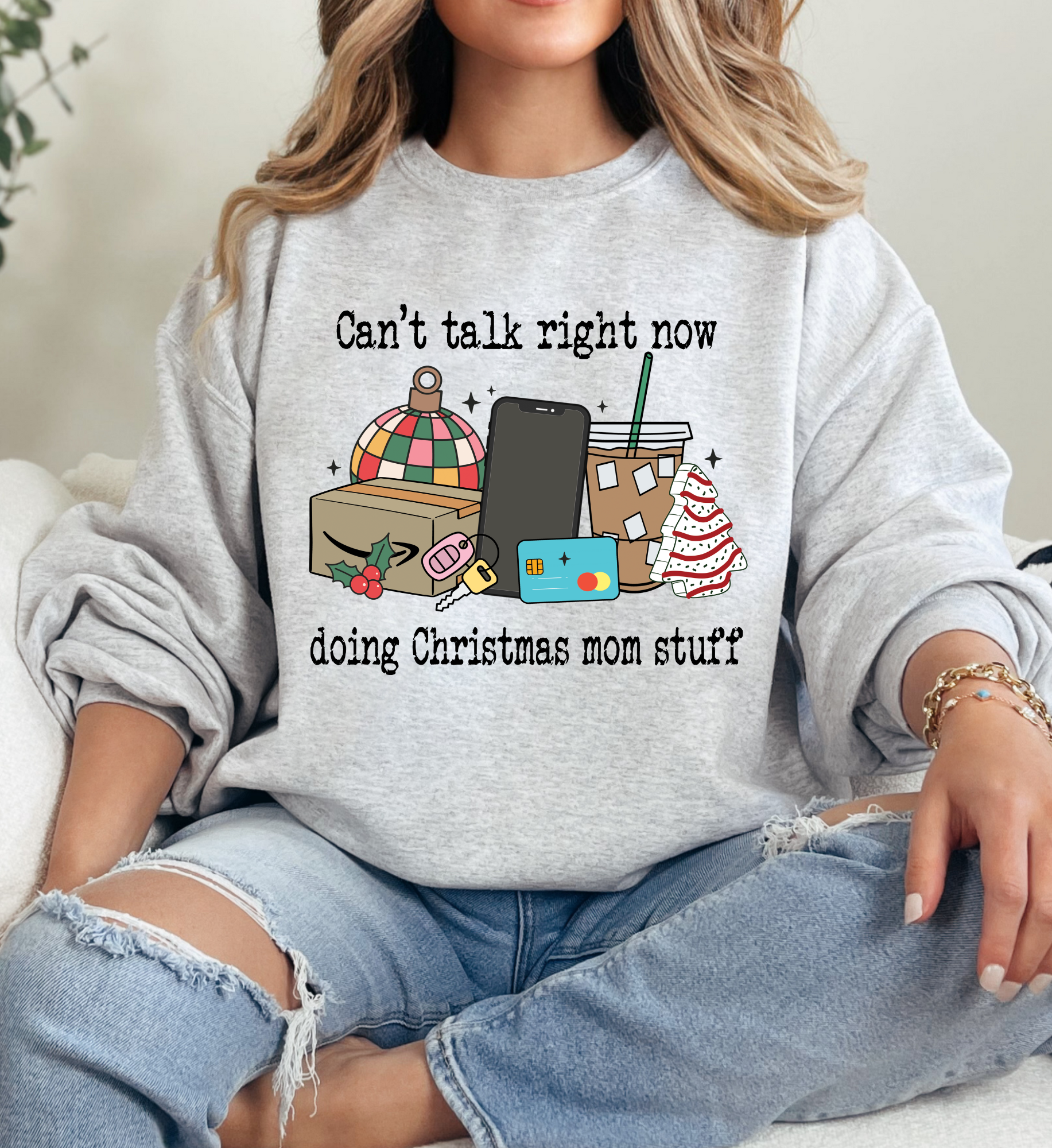 Christmas Mom Stuff- Grey